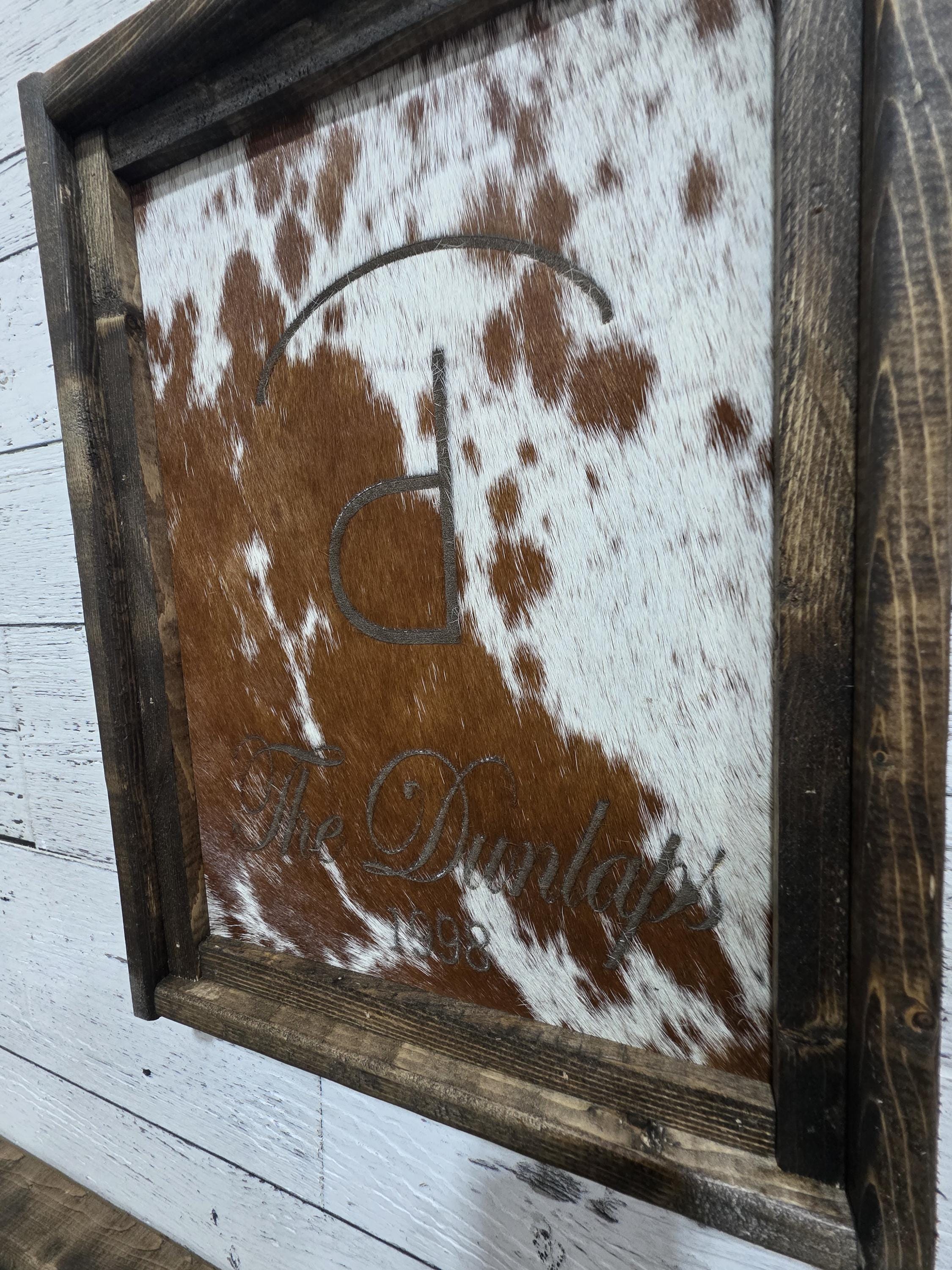 Personalized Genuine cowhide branding sign
