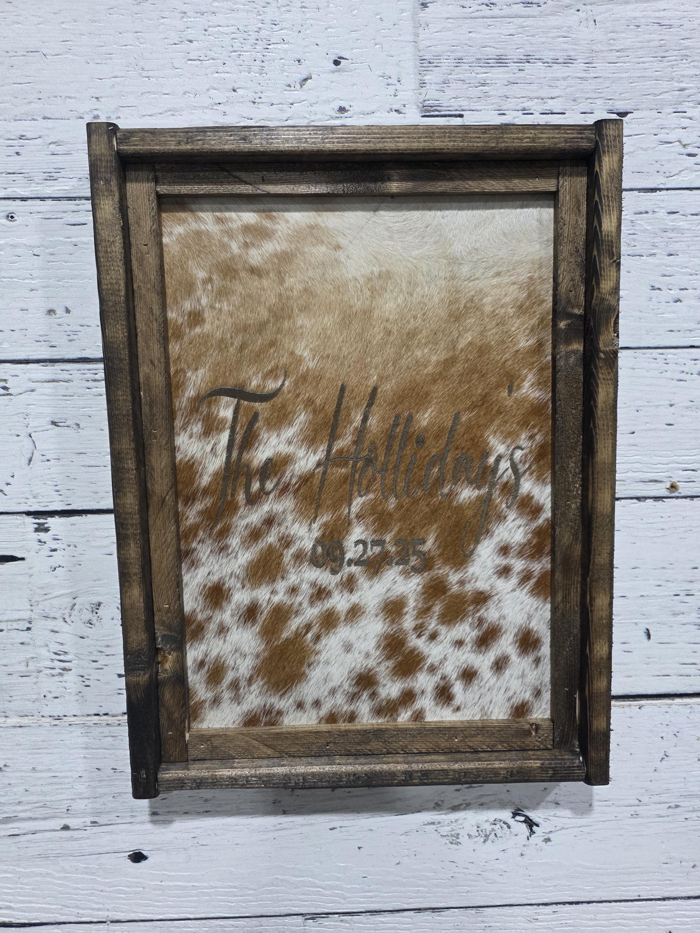Personalized Genuine cowhide branding sign