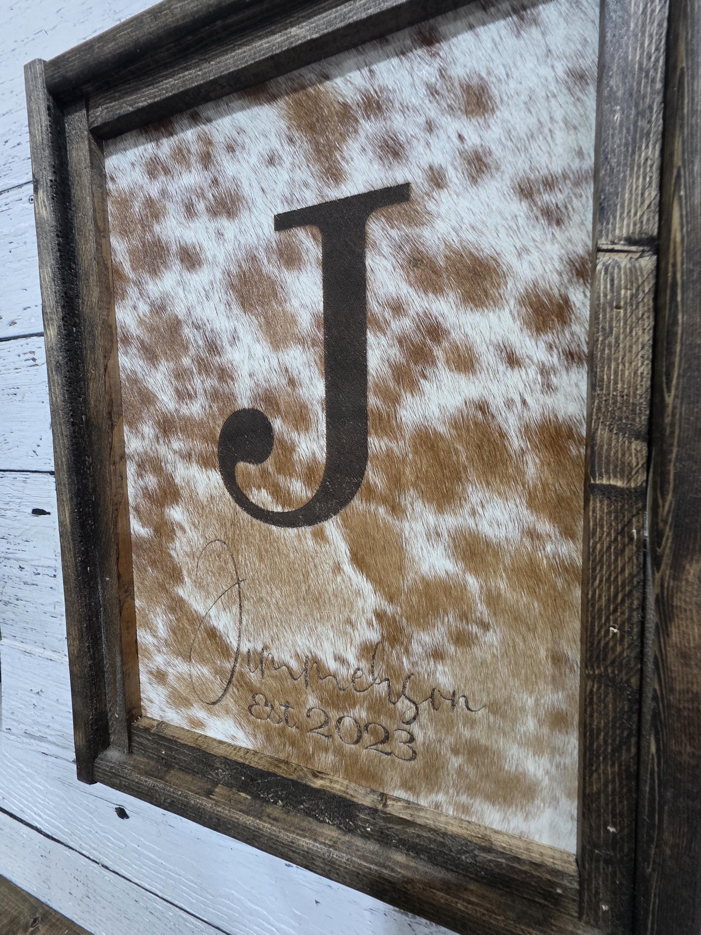 Personalized Genuine cowhide branding sign