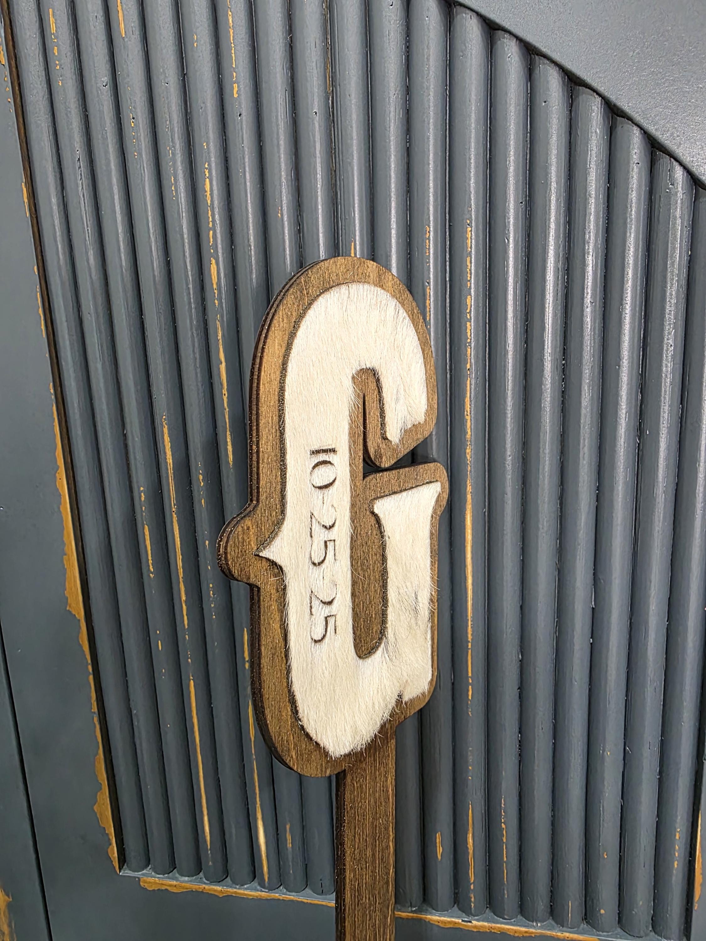 Cowhide Letter Cake Topper: Rustic Western Wedding Decor