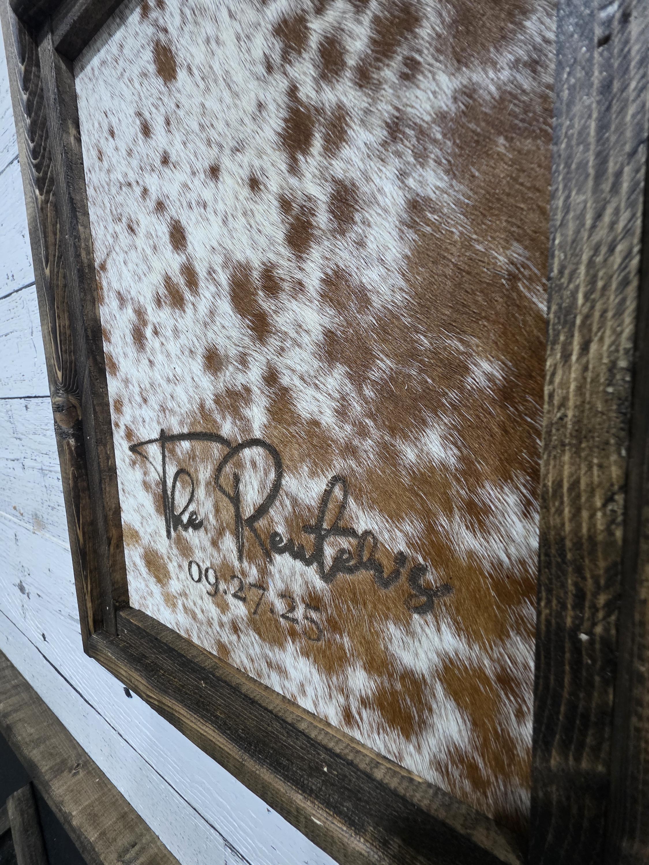 Personalized Genuine cowhide branding sign