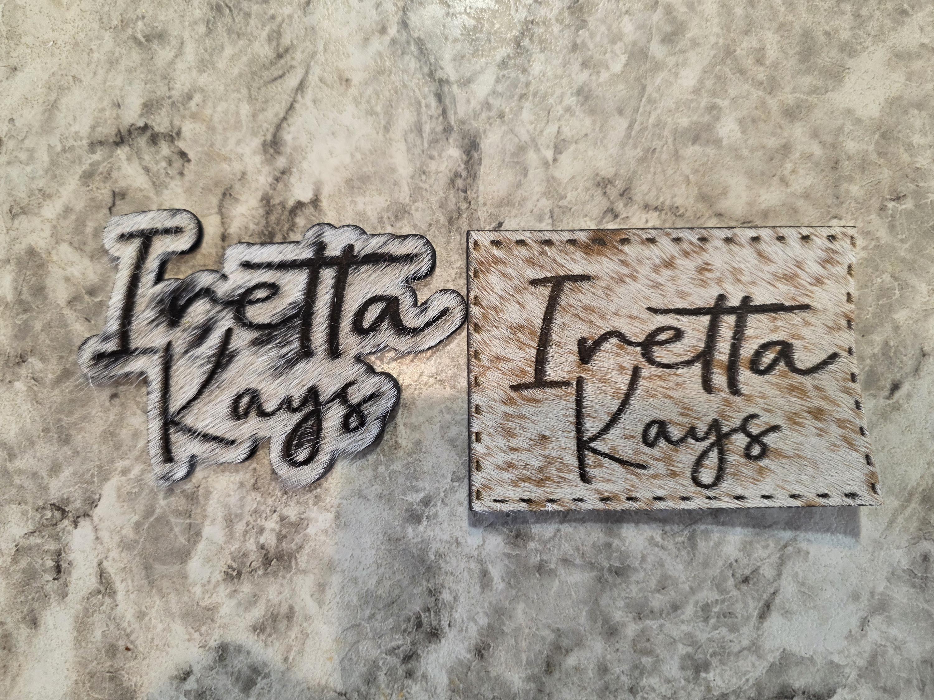 Cowhide Iron-on Hat Patches