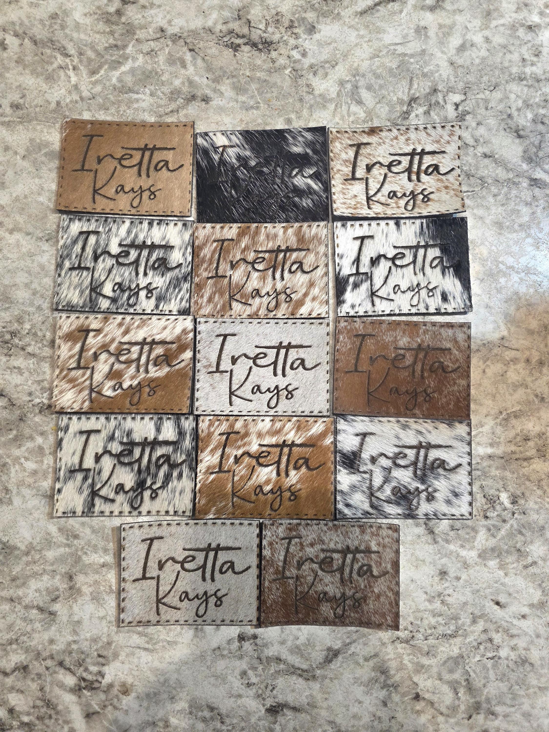 Cowhide Iron-on Hat Patches