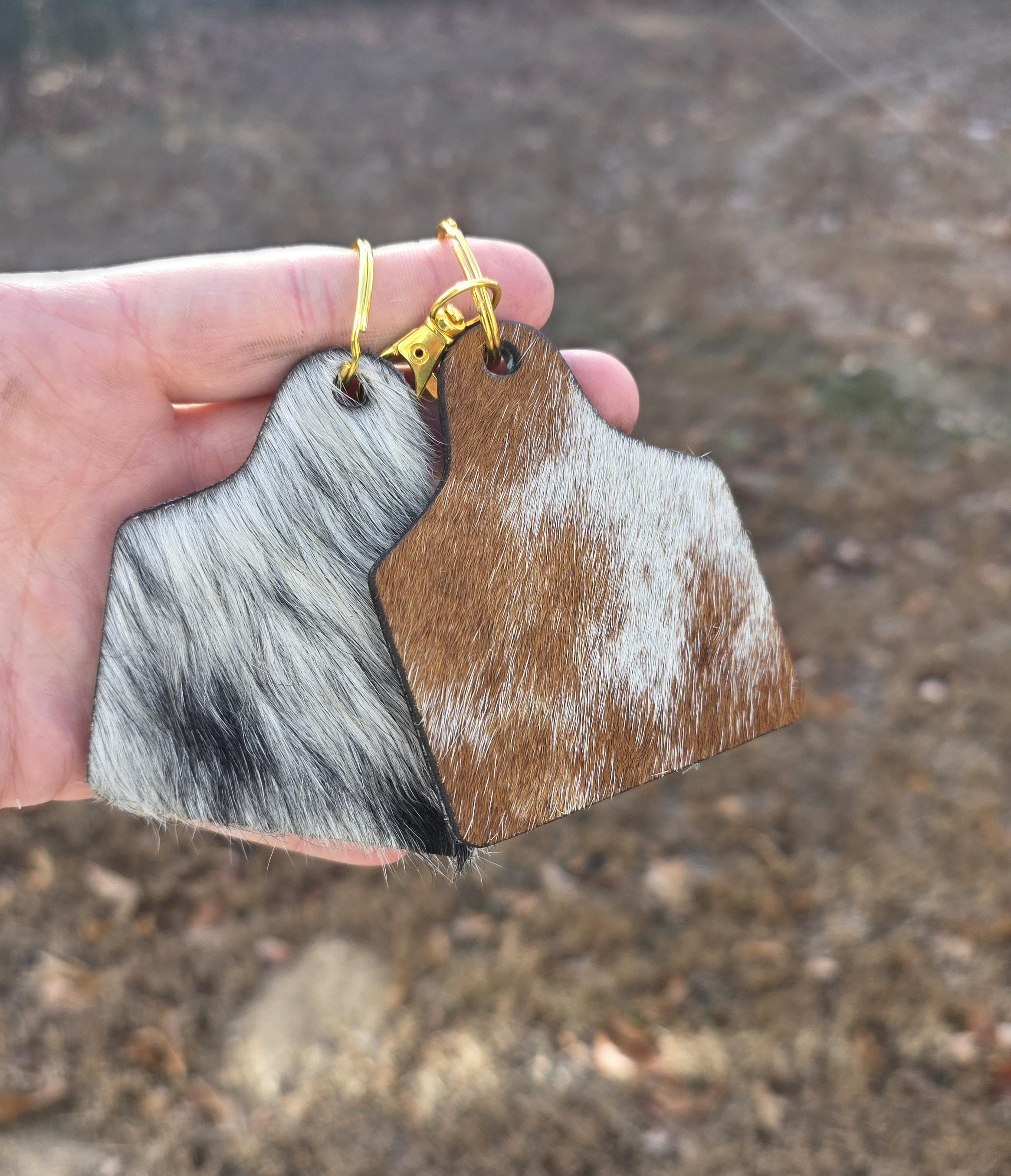 Custom Cowhide Name Tag