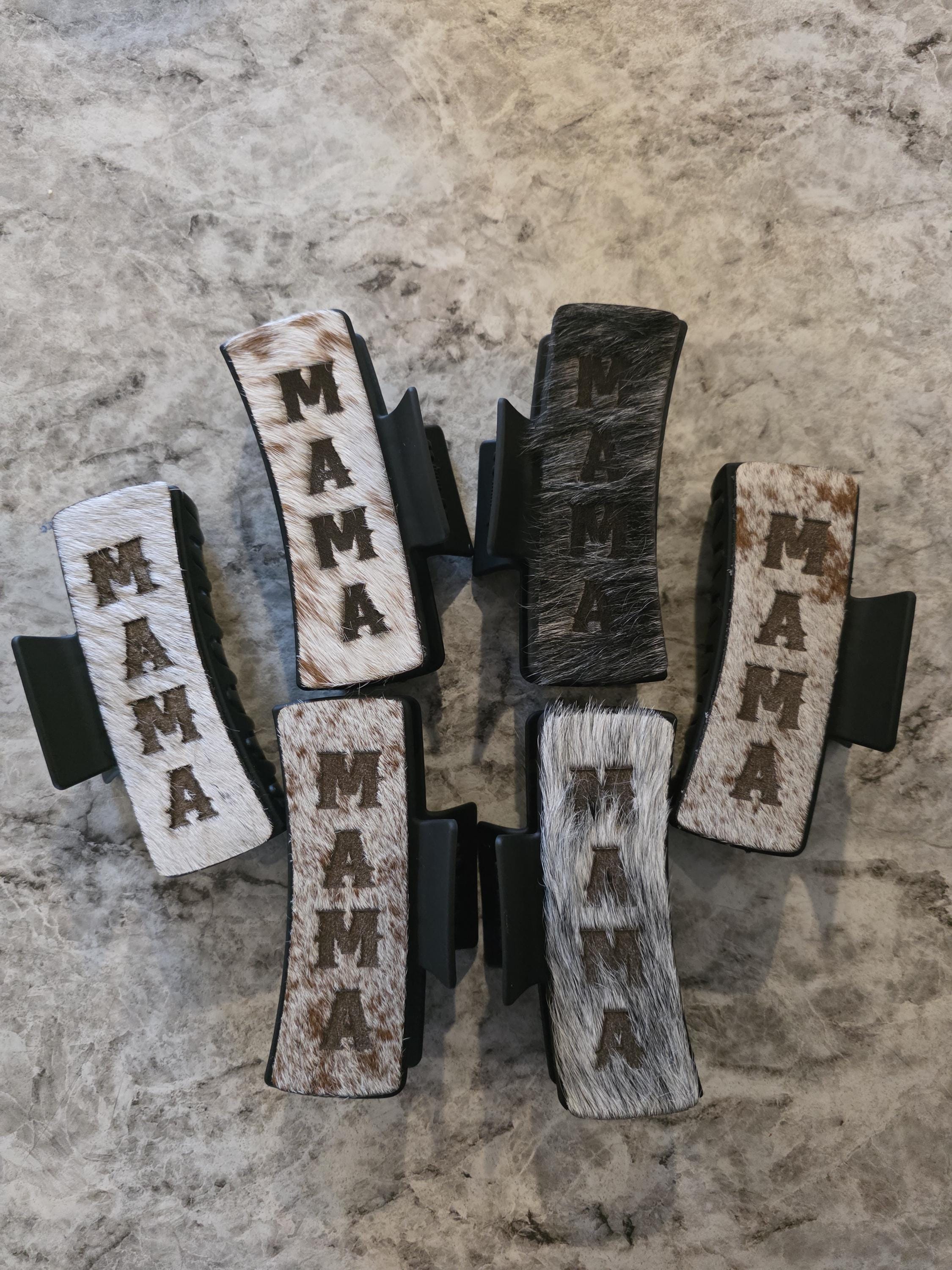 Cowhide Claw Clip-Western Hair Accessory